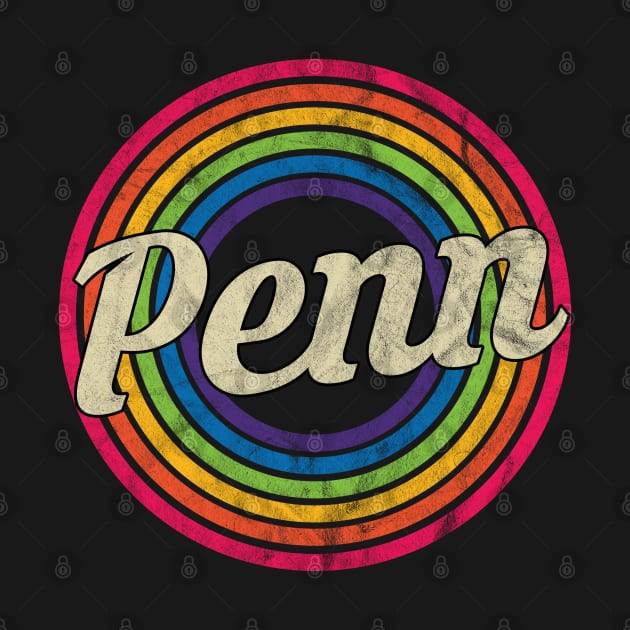 Penn - Retro Rainbow Faded-Style by MaydenArt