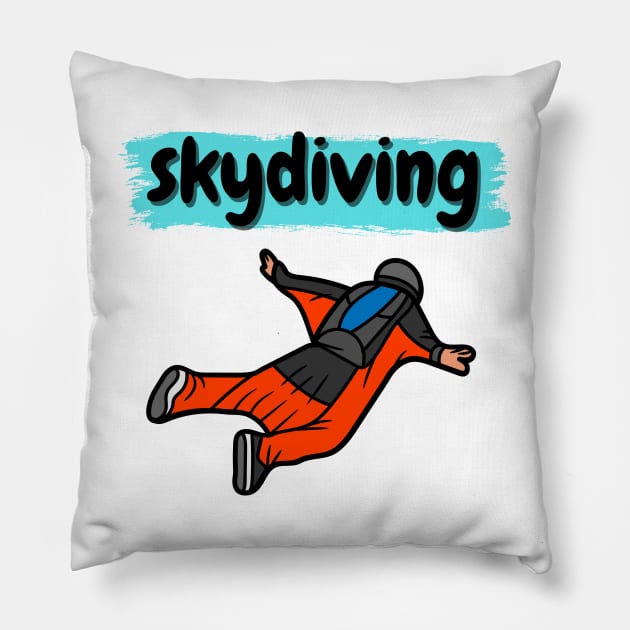 Skydiving Free Fall Pillow by ibra4work