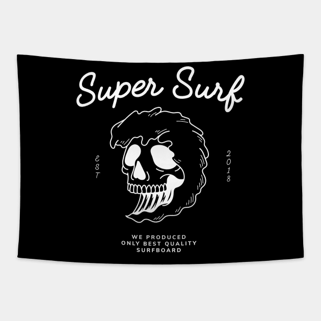 SUPER SURF Tapestry by Vixie Hattori