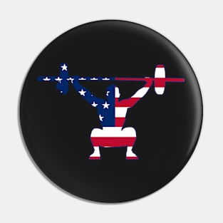 Overhead Squat USA FLAG Pin