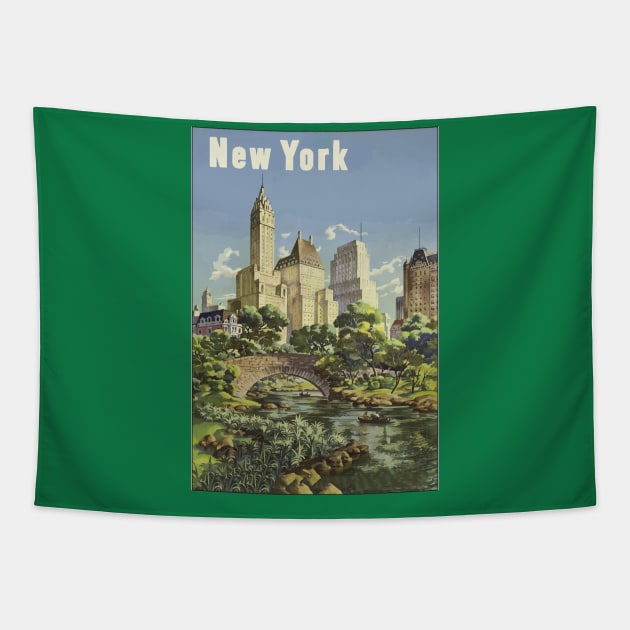 Summer In Central Park New York Tapestry by xposedbydesign