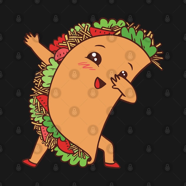 Cute Kawaii Dabbing Tacos by OnepixArt