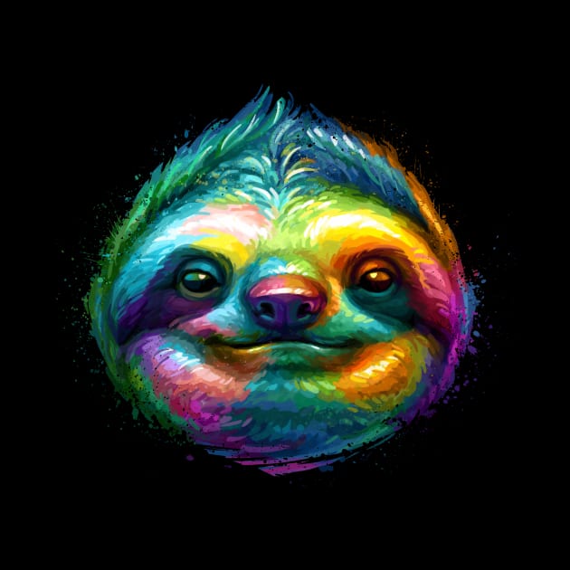 Colorful Sloth by stonemask