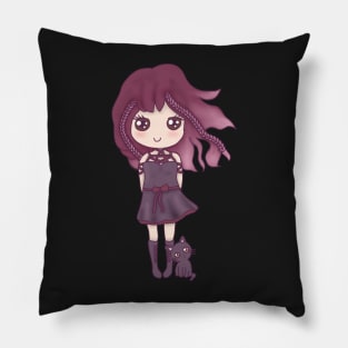 Cute chibi witch girl Pillow