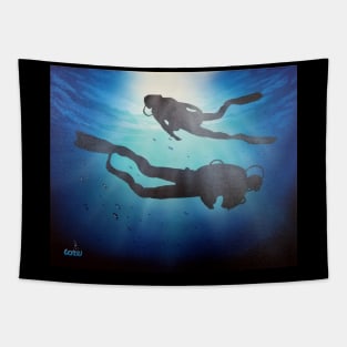 Scuba divers Tapestry