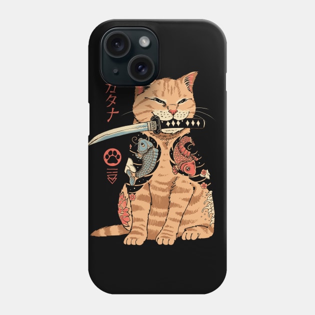 Catana Back Print Phone Case by Vincent Trinidad Art