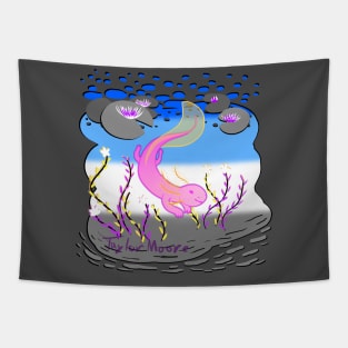 Custom Axolotl Pride Tapestry