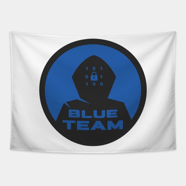 Cyber Security CTF Gamification Blue Team Logo Tapestry by FSEstyle