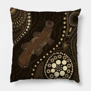 Aboriginal Platypus Art Pillow