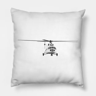 Mimimalistic Russian Mi-8 Helicopter Pillow