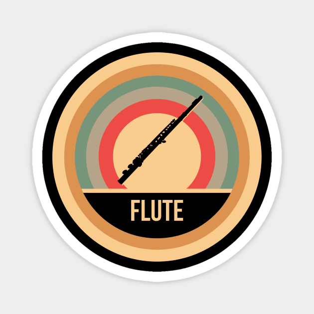 Retro Vintage Transverse Flute Gift For Flutists Magnet by OceanRadar