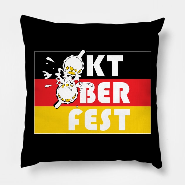 Oktoberfest German Beer Mugs 1 Pillow by atomguy