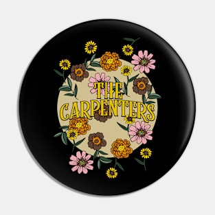 Carpenters Name Personalized Flower Retro Floral 80s 90s Name Style Pin