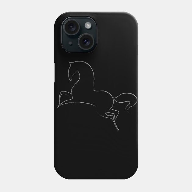 Horse Outline Phone Case by Sandra Keller