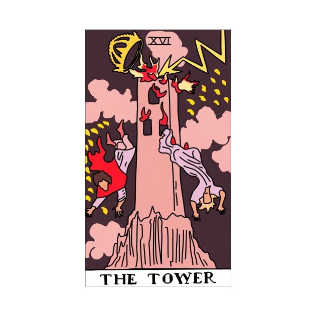 The Tower Tarot Card by ThingRubyDoes