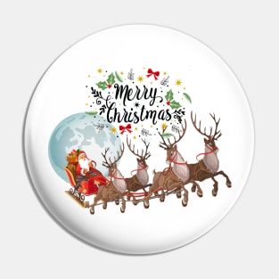 Santa clause on the reindeer Pin