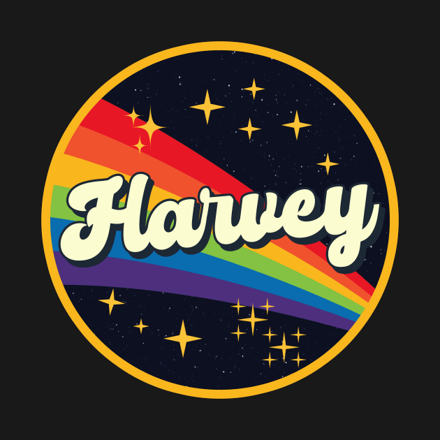 Harvey // Rainbow In Space Vintage Style by LMW Art