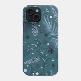 #Christmas #Pattern #Pine #Snow 15 Phone Case