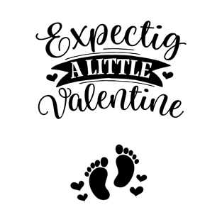 Expecting a Little Valentine Pregnancy Announcement Valentines day T-Shirt