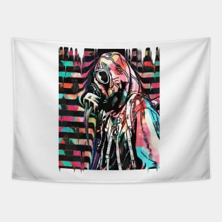 Liquid Gas Mask Survivor Tapestry