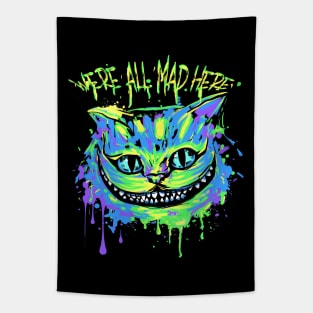 Colorful Mad Cat Tapestry