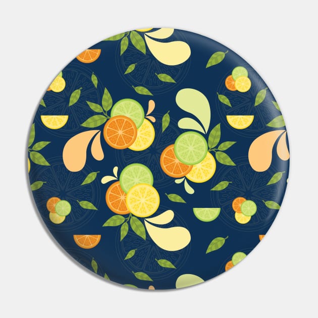 Citrus Splash Seamless Surface Pattern Design Pin by zarya_kiqo