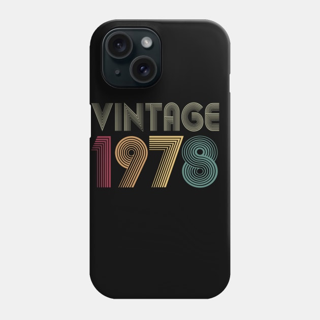 42th Birthday 1978 Gift Vintage Classic Phone Case by key_ro