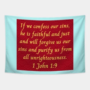 Bible Verse 1 John 1:9 Tapestry