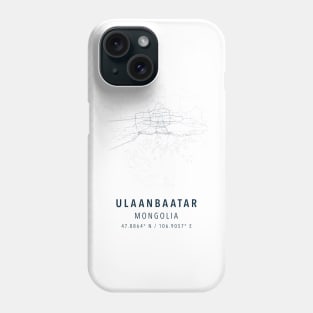 ULAANBAATAR MONGOLIA MAP Phone Case