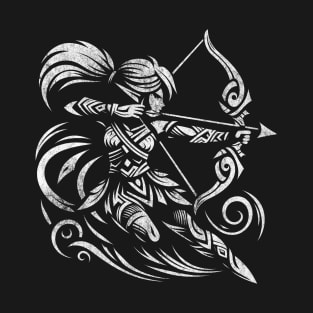 Shadow Warrior Graphic Tee | Female Mystical Archer T-Shirt