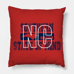 Southern State of Mind-North Carolina 3 red Pillow