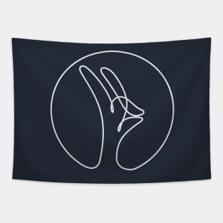 quiet coyote (white) Tapestry