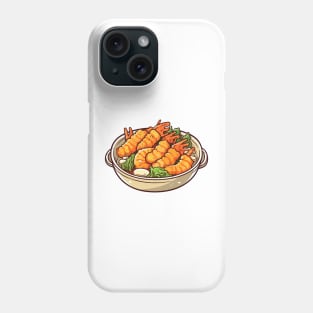 Feast your eyes on this crispy and delicious tempura shrimp dish Phone Case