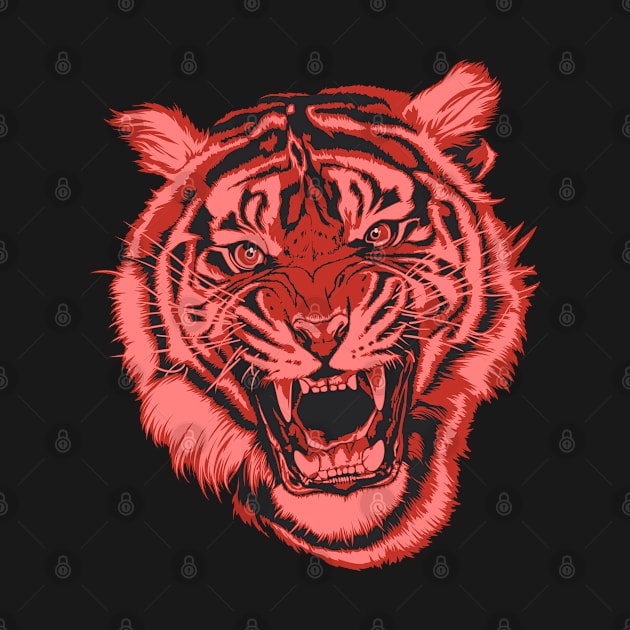 tiger head by art object