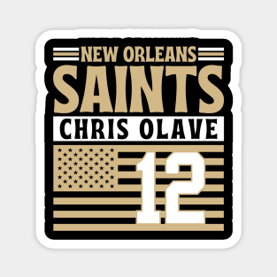 New Orleans Saints Olave 12 American Flag Football Magnet