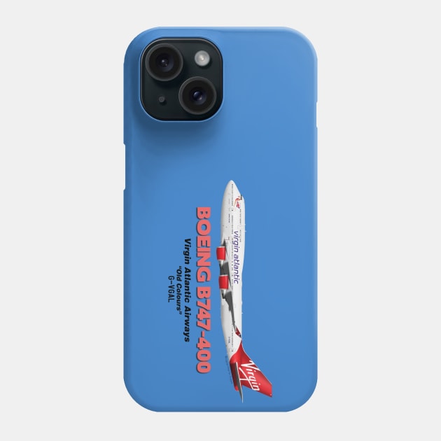 Boeing B747-400 - Virgin Atlantic Airways "Old Colours" Phone Case by TheArtofFlying