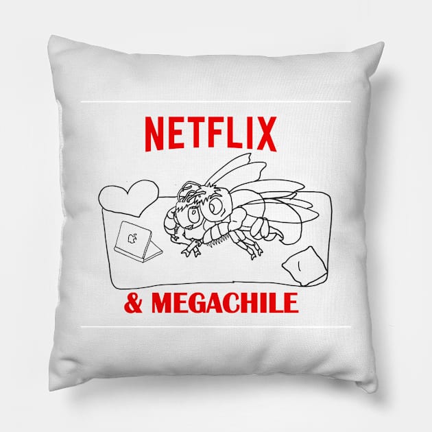 Netflix & Megachile Pillow by BeeBabette