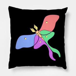 Pastel Pride Moth Pillow