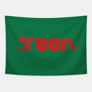 Green on red Tapestry