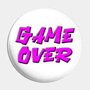 Classic Video Games Game Over Pin