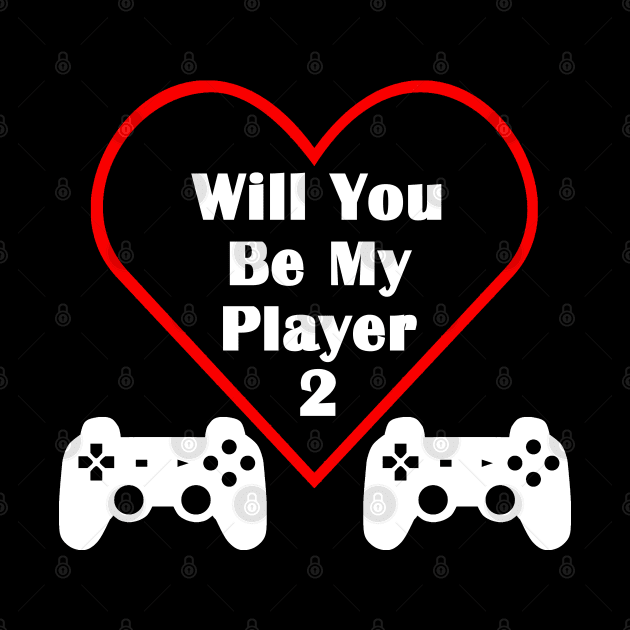 Will You Be My Player Valentine's Day 2 Video Gamer Controller by AstroGearStore