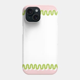 Wavy Lines - White Pink Green Phone Case