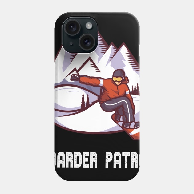 snowboard board patrol winter snow ice sport gift Phone Case by Lomitasu