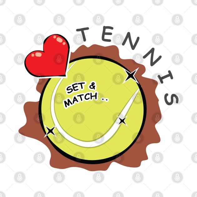 I Love Tennis by DesignWood-Sport