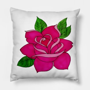 saturated rose Pillow