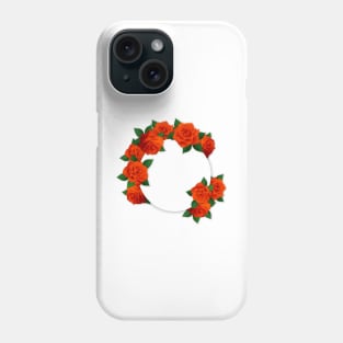 Red roses on white background Phone Case