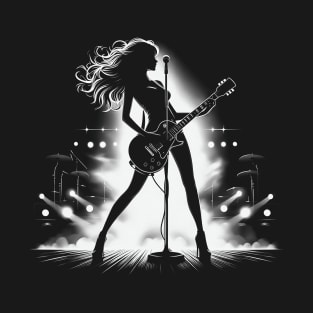 Rock Guitar Goddess Graphic Tee | Female Rocker T-Shirt