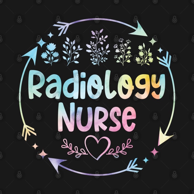 Radiology Nurse cute floral watercolor by ARTBYHM