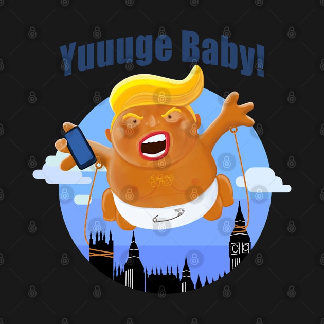 Trump Inflatable Huge Baby Blimp England Scotland Tour by brodyquixote