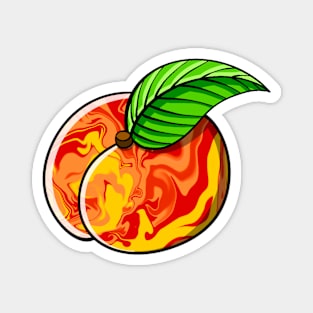 Trippy Peach Magnet